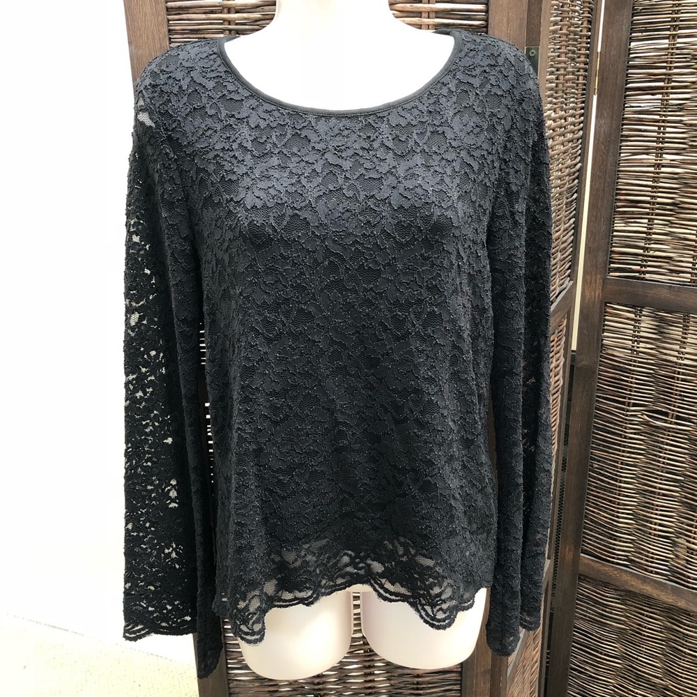Bell Sleeve Lace Top